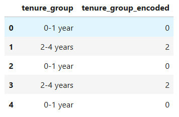 tenure group encoded